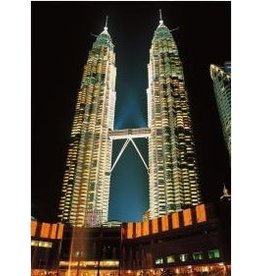 TOMAX TOM50-047 TWIN TOWERS MALAYSIA 500 PCS PUZZLE GLOW IN THE DARK