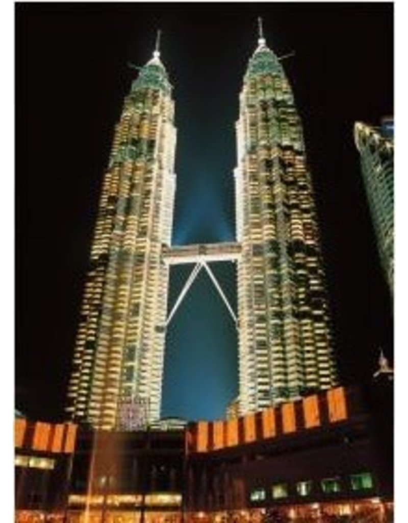TOMAX TOM50-047 TWIN TOWERS MALAYSIA 500 PCS PUZZLE GLOW IN THE DARK