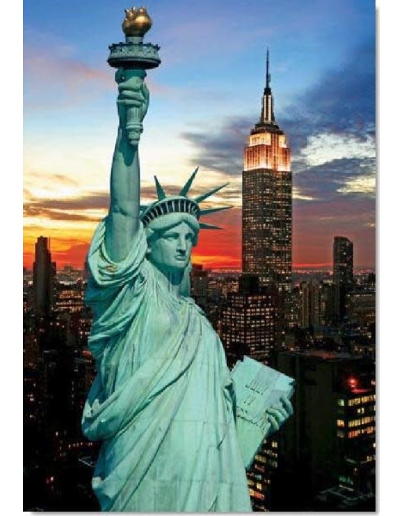 TOMAX TOM100-343 THE STATUE OF LIBERTY NY CITY USA 1000 PCS PUZZLE GLOW IN THE DARK