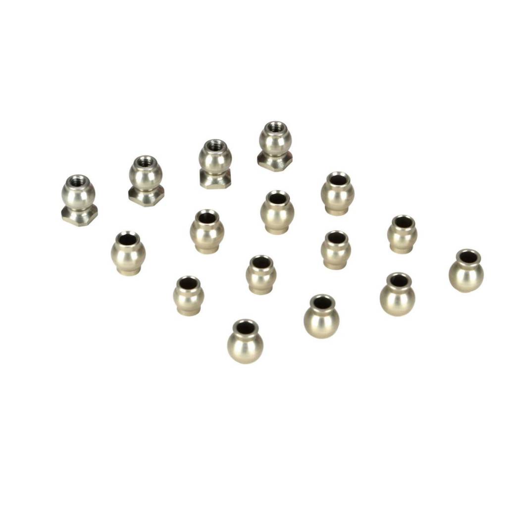 LOSB2187 PIVOT BALL SET, HARD ANODIZED (16): TEN