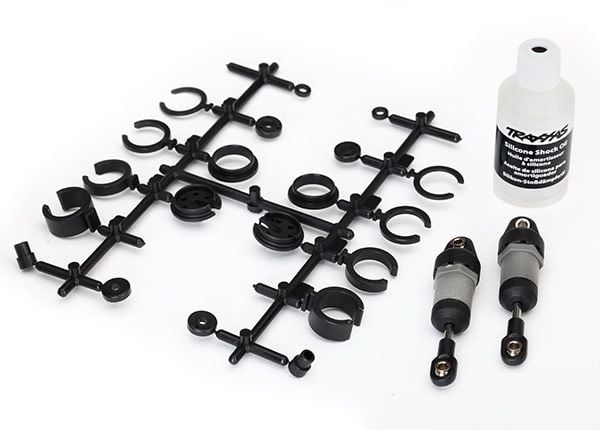 TRA8360 ULTRA SHOCKS (GREY) (SHORT) (INCLUDES SPRING PRE-LOAD SPACERS) (2)