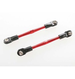 TRAXXAS TRA3139X TURNBUCKLES, ALUMINUM (RED-ANODIZED), TOE LINKS, 59MM (2) (ASSEMBLED WITH ROD ENDS & HOLLOW BALLS) (REQUIRES 5MM ALUMINUM WRENCH #5477)