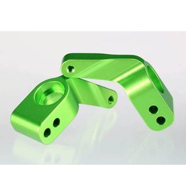 TRAXXAS TRA3652G STUB AXLE CARRIERS, RUSTLER/STAMPEDE/BANDIT (2), 6061-T6 ALUMINUM (GREEN-ANODIZED)/ 5X11MM BALL BEARINGS (4)