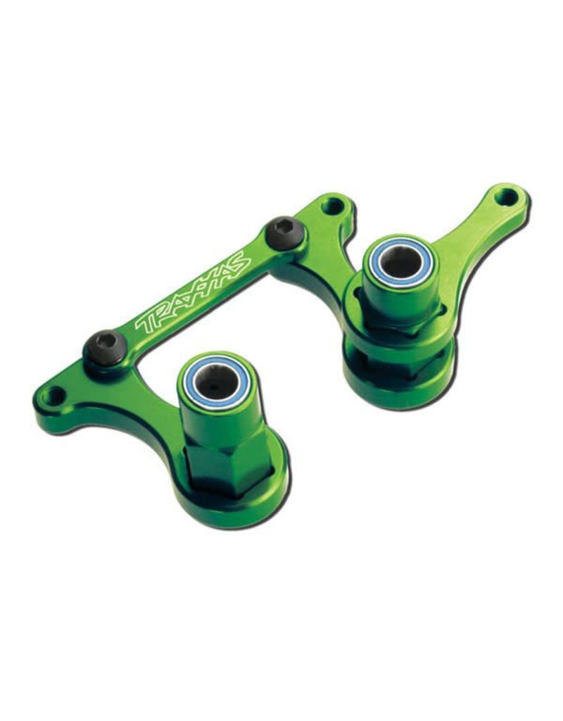 TRAXXAS TRA3743G STEERING BELLCRANKS, DRAG LINK (GREEN-ANODIZED 6061-T6 ALUMINUM)/ 5X8MM BALL BEARINGS (4)/ HARDWARE (ASSEMBLED)