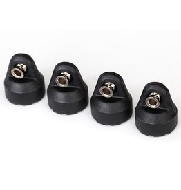 TRAXXAS TRA8361 SHOCK CAPS (BLACK) (4) (ASSEMBLED WITH HOLLOW BALLS)