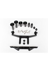 TRAXXAS TRA1914R BODY MOUNT, FRONT & REAR (BLACK)/ BODY POSTS, 52MM (2), 38MM (2), 25MM (2), 6.5MM (2)/ BODY POST EXTENSIONS (4)/ HARDWARE