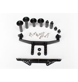 TRAXXAS TRA1914R BODY MOUNT, FRONT & REAR (BLACK)/ BODY POSTS, 52MM (2), 38MM (2), 25MM (2), 6.5MM (2)/ BODY POST EXTENSIONS (4)/ HARDWARE