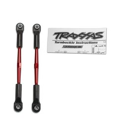 TRAXXAS TRA2336X TURNBUCKLES, ALUMINUM (RED-ANODIZED), TOE LINKS, 61MM (2)(ASSEMBLED WITH ROD ENDS & HOLLOW BALLS) (FITS STAMPEDE) (REQUIRES 5MM ALUMINUM WRENCH #5477)