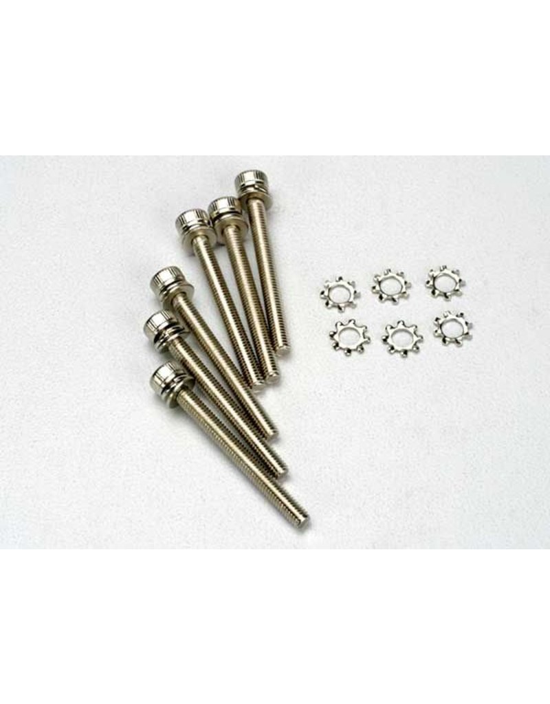 TRAXXAS TRA3963 SCREWS, 3X28MM CAP-HEAD MACHINE (HEX DRIVE) (6)/ 3X6MM ELW (6)