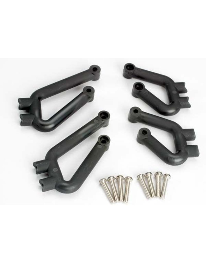 TRAXXAS TRA4936 BUMPER MOUNTS, FRONT (L&R)/ BUMPER MOUNTS, REAR (L&R)/ 3X12MM RHM SCREWS (8)
