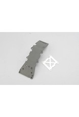 TRAXXAS TRA4937A SKIDPLATE, FRONT PLASTIC (GREY)/ STAINLESS STEEL PLATE