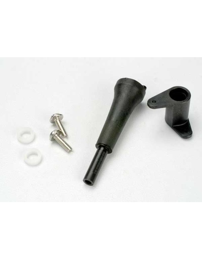 TRAXXAS TRA5167 SLIDE CARB LINKAGE BELLCRANK POST/ 5X8X2.5 PLASTIC BUSHING (2)/ BELLCRANK/ 5X8X0.5 FIBER WASHER (2)/ 3X10 WM