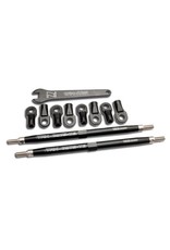 TRAXXAS TRA5338A TOE LINKS, REVO (TUBES 7075-T6 ALUMINUM, BLACK) (128MM, FITS FRONT OR REAR) (2)/ ROD ENDS, REAR (4)/ ROD ENDS, FRONT (4)/ WRENCH (1)