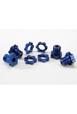 TRAXXAS TRA5353X WHEEL HUBS, SPLINED, 17MM (BLUE-ANODIZED) (4)/ WHEEL NUTS, SPLINED, 17MM (BLUE-ANODIZED) (4)/ SCREW PINS, 4X13MM (WITH THREADLOCK) (4)