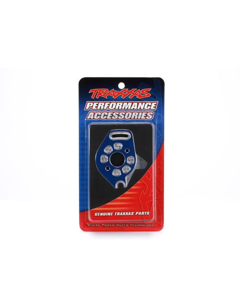 TRAXXAS TRA6890X PLATE, MOTOR, 6061-T6 ALUMINUM (BLUE-ANODIZED)