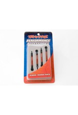 TRAXXAS TRA7018X PUSH RODS, ALUMINUM (RED-ANODIZED) (4) (ASSEMBLED WITH ROD ENDS)