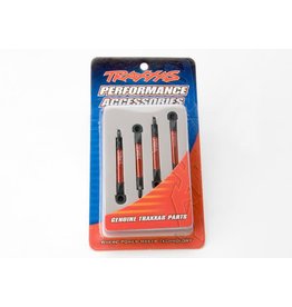 TRAXXAS TRA7018X PUSH RODS, ALUMINUM (RED-ANODIZED) (4) (ASSEMBLED WITH ROD ENDS)