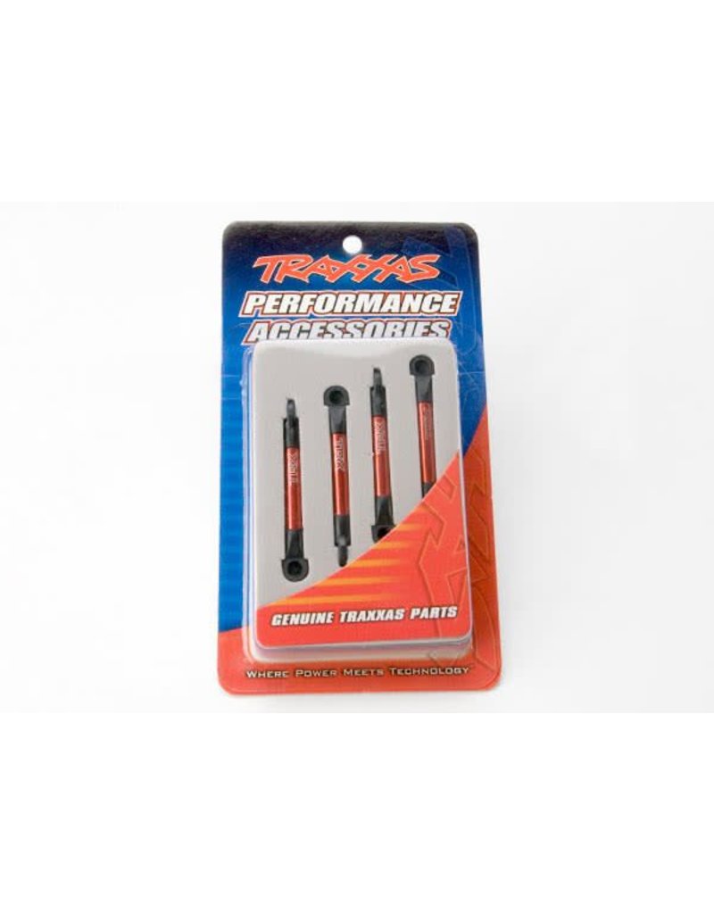 TRAXXAS TRA7018X PUSH RODS, ALUMINUM (RED-ANODIZED) (4) (ASSEMBLED WITH ROD ENDS)
