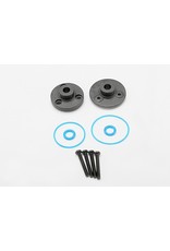 TRAXXAS TRA7080 COVER PLATES, DIFFERENTIAL (FRONT OR REAR)/ GASKETS (2)/ O-RINGS (2)/ 2X14MM BCS (4)
