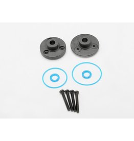 TRAXXAS TRA7080 COVER PLATES, DIFFERENTIAL (FRONT OR REAR)/ GASKETS (2)/ O-RINGS (2)/ 2X14MM BCS (4)
