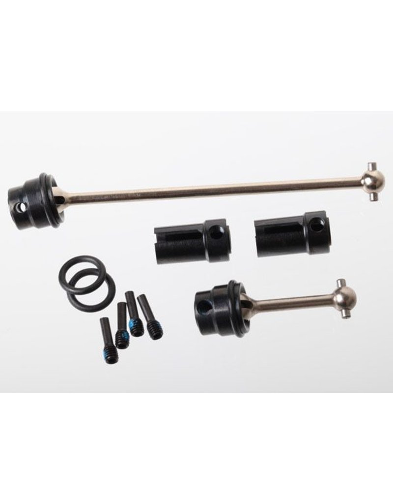 TRAXXAS TRA7250R DRIVESHAFTS, CENTER (STEEL CONSTANT-VELOCITY) FRONT (1), REAR (1) (FULLY ASSEMBLED)