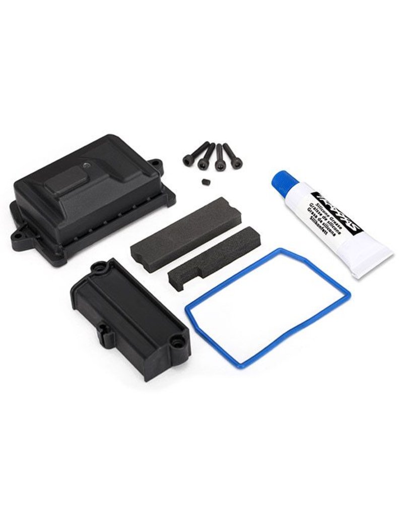 TRAXXAS TRA7724 BOX, RECEIVER (SEALED)/ WIRE COVER/ FOAM PADS/ SILICONE GREASE/ 3X15 CS (4)