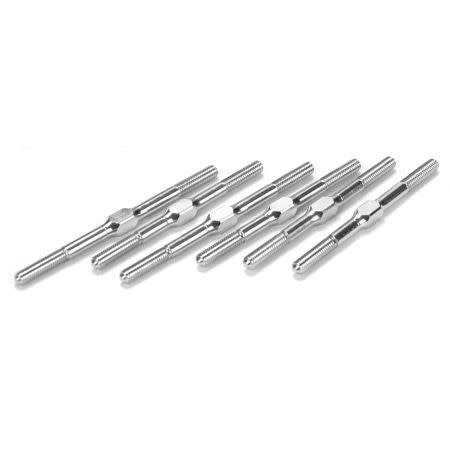 LOSB4003 FRONT/REAR STEERING TURNBUCKLE SET (6): 10-T
