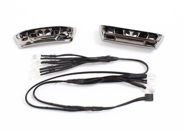 TRA7186 LED LIGHTS, LIGHT HARNESS (4 CLEAR, 4 RED)/ BUMPERS, FRONT & REAR/ WIRE TIES (3) (REQUIRES POWER SUPPLY #7286)