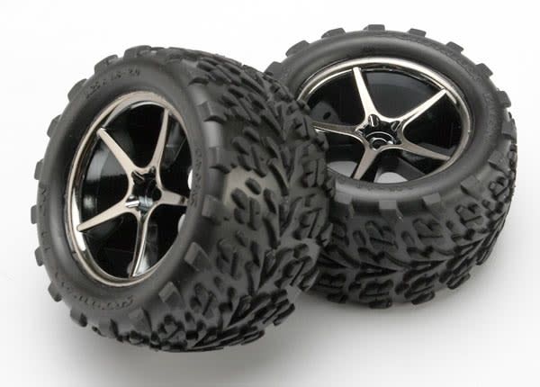 7174A - Pre-Mounted Talon Tires with Gemini Wheels - Black Chrome