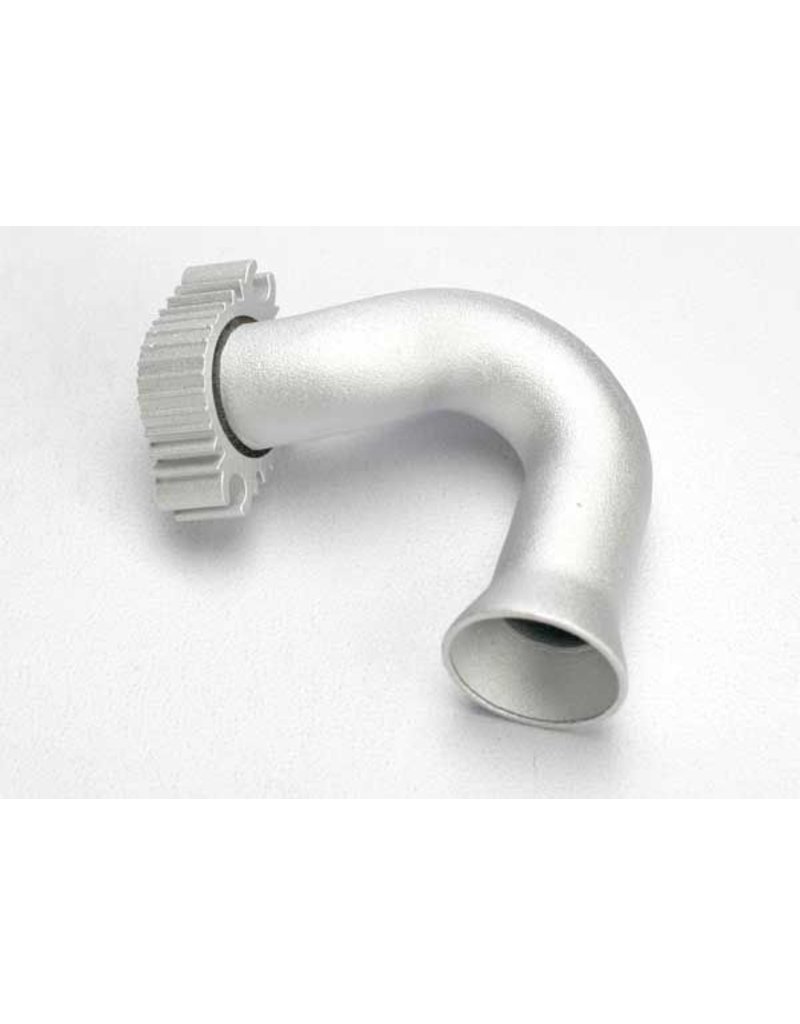TRAXXAS TRA5540 HEADER, EXHAUST (JATO) (TUBULAR ALUMINUM, CLEAR ANODIZED) (TRX 2.5, 2.5R, 3.3)