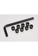 TRAXXAS TRA7033X ALUMINUM CAPS, PIVOT BALL (THREADED ALUMINUM, HARD-ANODIZED WITH PTFE-COATING) (8)/ HEX WRENCH, 5MM