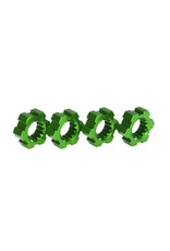 TRAXXAS TRA7756G WHEEL HUBS, HEX, ALUMINUM (GREEN-ANODIZED) (4)