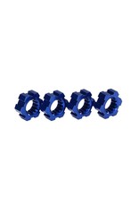 TRAXXAS TRA7756X WHEEL HUBS, HEX, ALUMINUM (BLUE-ANODIZED) (4)
