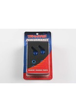 TRAXXAS TRA3636A STEERING BLOCKS, RUSTLER/STAMPEDE/BANDIT (2), 6061-T6 ALUMINUM (BLUE-ANODIZED)/ 5X11MM BALL BEARINGS (4)