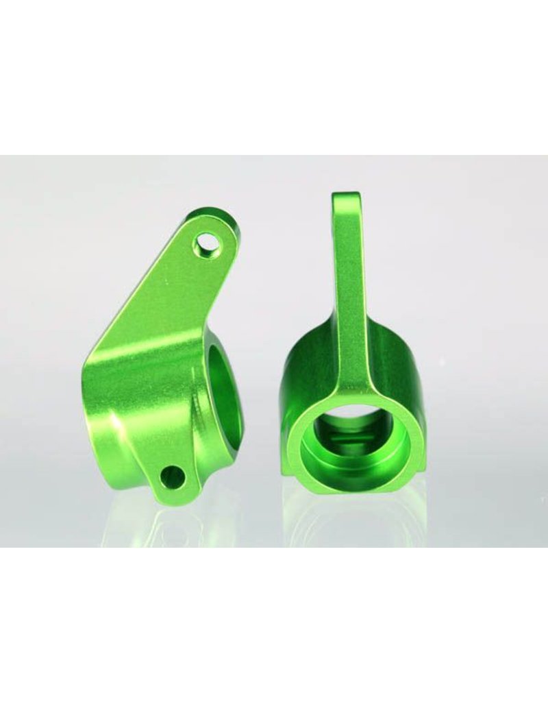 TRAXXAS TRA3636G STEERING BLOCKS, RUSTLER/STAMPEDE/BANDIT (2), 6061-T6 ALUMINUM (GREEN-ANODIZED)/ 5X11MM BALL BEARINGS (4)