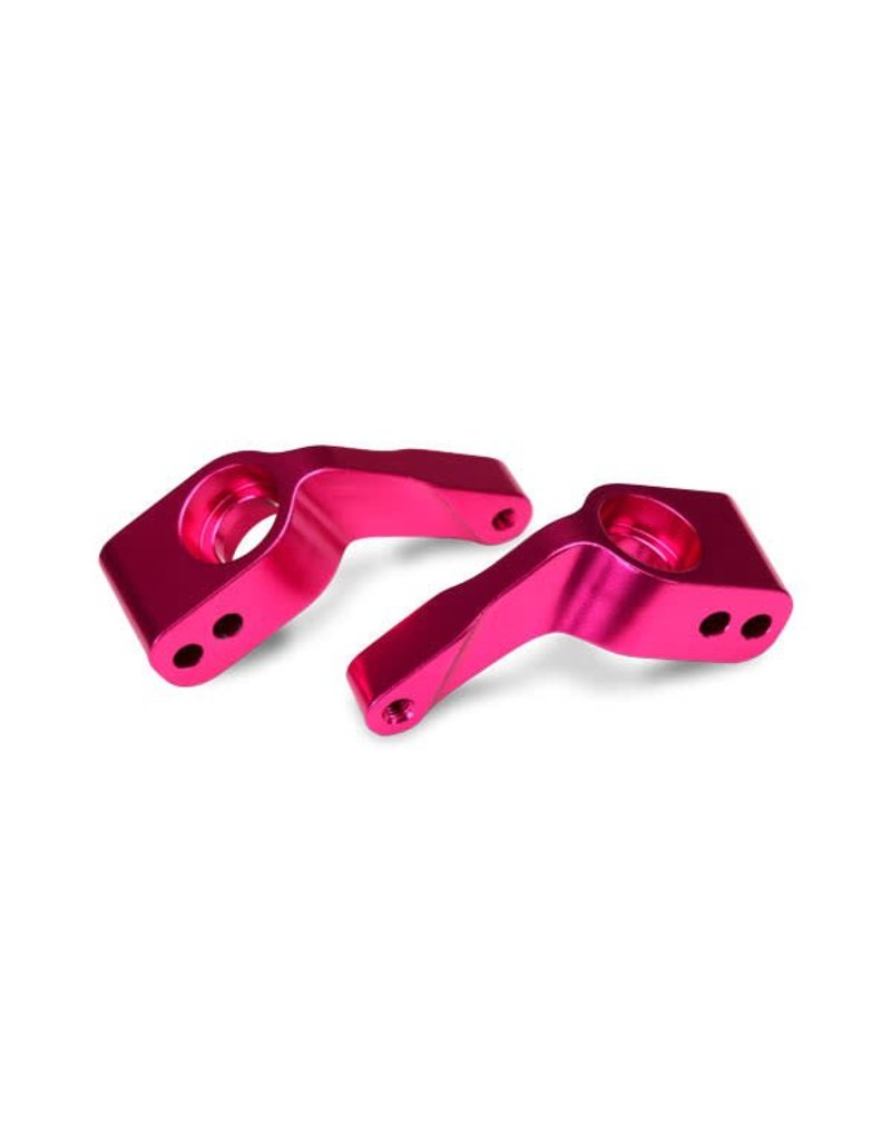 TRAXXAS TRA3652P STUB AXLE CARRIERS, RUSTLER/STAMPEDE/BANDIT (2), 6061-T6 ALUMINUM (PINK-ANODIZED)/ 5X11MM BALL BEARINGS (4)