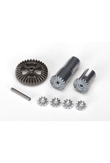 TRAXXAS TRA7579X GEAR SET, DIFFERENTIAL, METAL (OUTPUT GEARS (2)/ SPIDER GEARS (4)/ RING GEAR, 35T (1)/ 2X14.8MM PIN (1))