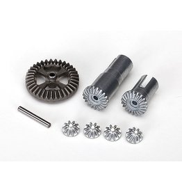 TRAXXAS TRA7579X GEAR SET, DIFFERENTIAL, METAL (OUTPUT GEARS (2)/ SPIDER GEARS (4)/ RING GEAR, 35T (1)/ 2X14.8MM PIN (1))