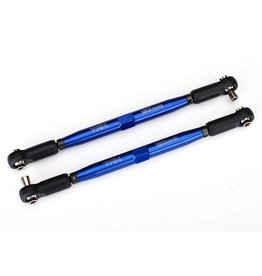 TRAXXAS TRA7748X TOE LINKS, X-MAXX (TUBES BLUE-ANODIZED, 7075-T6 ALUMINUM, STRONGER THAN TITANIUM) (157MM) (2)/ ROD ENDS, ASSEMBLED WITH STEEL HOLLOW BALLS (4)/ ALUMINUM WRENCH, 10MM (1)