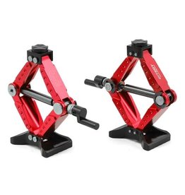 INTEGY INTC26127RED 1/10 & 1/8 MINIATURE SCALE SCISSOR JACKS: RED (2)