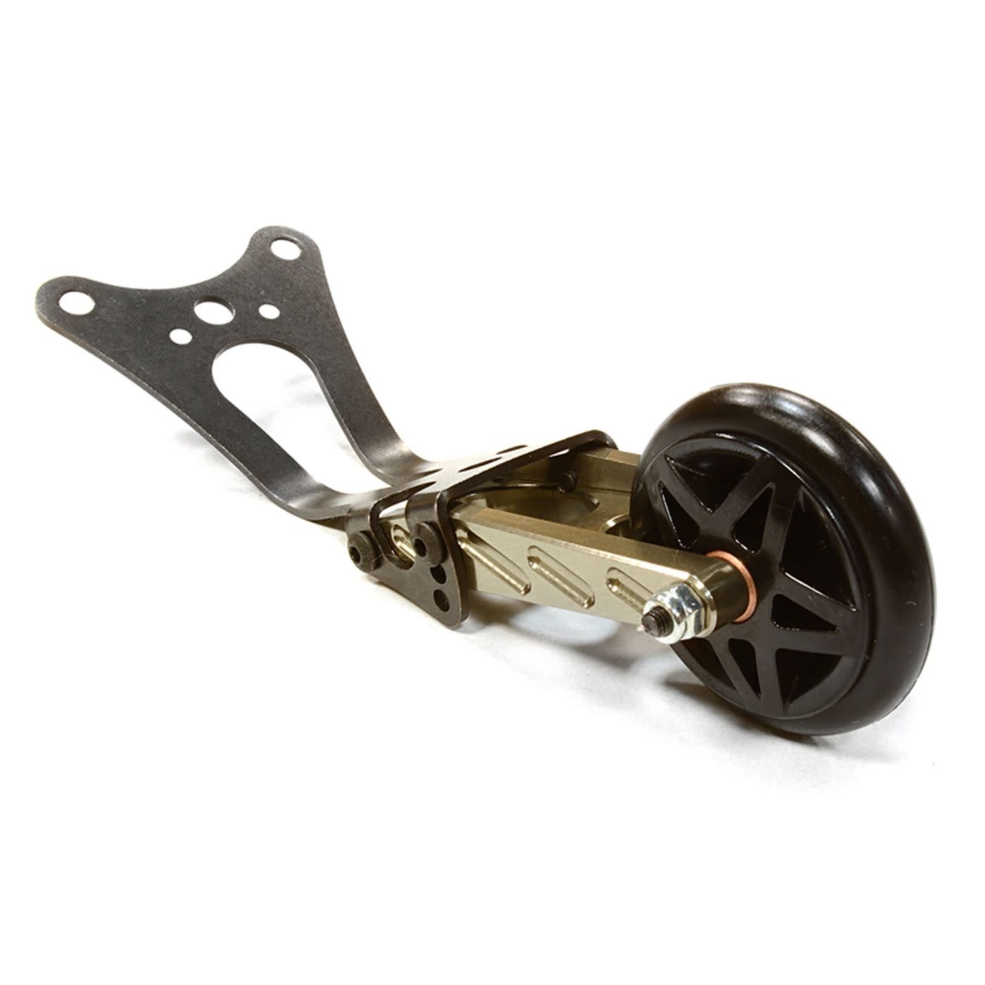 INTT8015GREY MACHINED WHEELIE BAR: GUN METAL