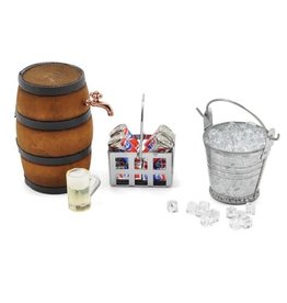 YEAH RACING YEA-YA-0368 SCALE CAMPING SET W/ ICE BUCKET, COKE, CRATE & BARREL