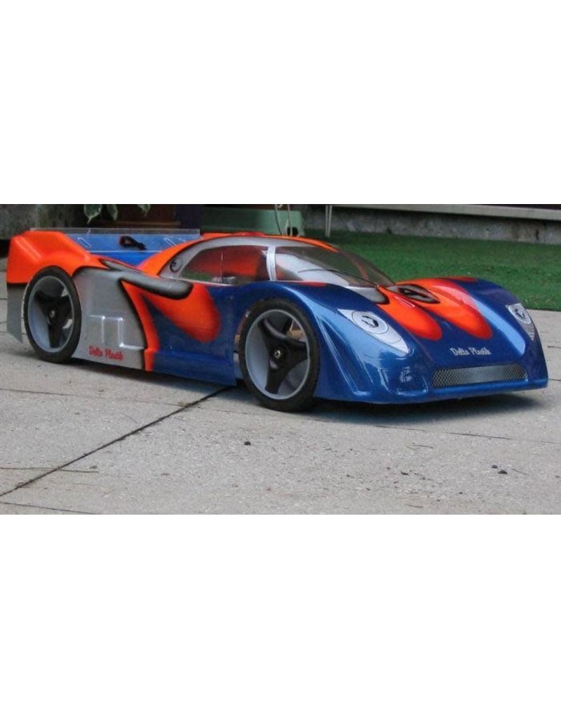 DELTA PLASTIK USA DP0118/2 JAGUAR XRS 1/8 SCALE GT SPEED RUN BODY: CLEAR