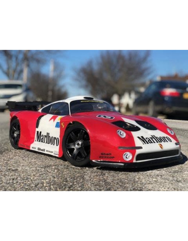 DELTA PLASTIK USA DP7503/2 PORSCHE GT2 1/8 SCALE GT2 BODY: CLEAR