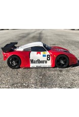 DELTA PLASTIK USA DP7503/2 PORSCHE GT2 1/8 SCALE GT2 BODY: CLEAR