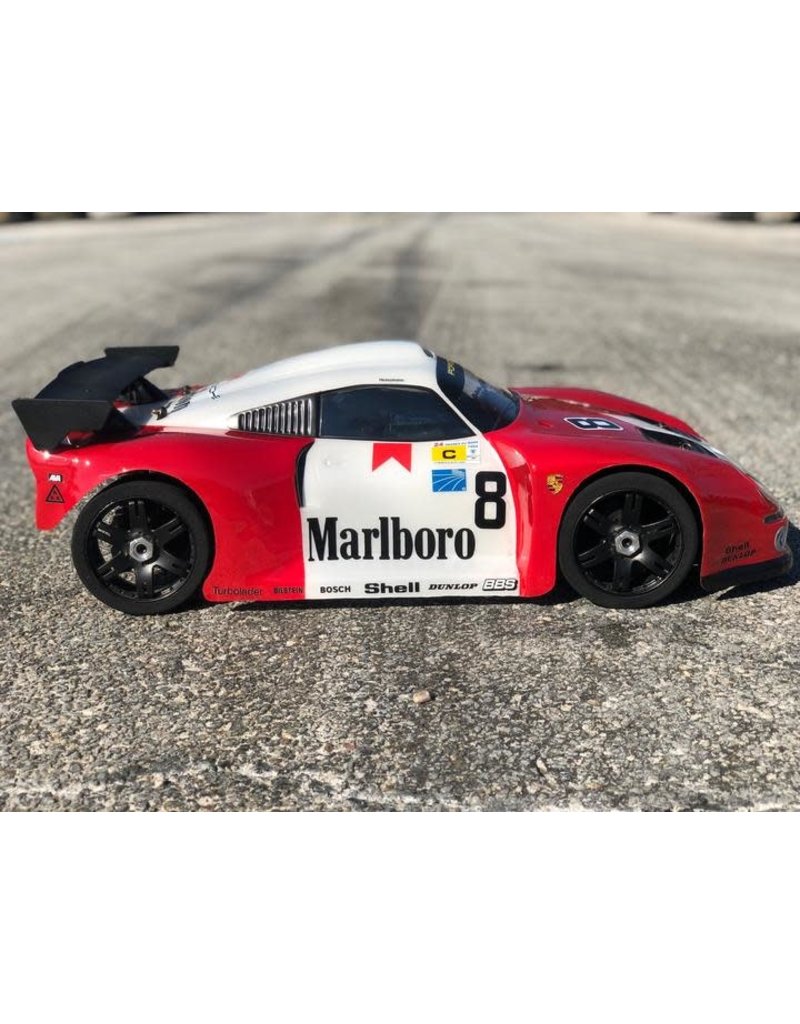 DELTA PLASTIK USA DP7503/2 PORSCHE GT2 1/8 SCALE GT2 BODY: CLEAR