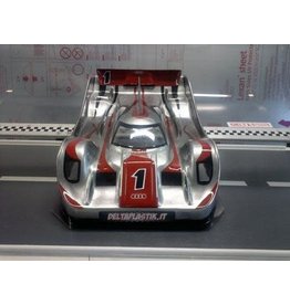 DELTA PLASTIK USA DP0167S/2 AUDI R18 RALLY 1/8 SCALE SPEED RUN BODY: CLEAR