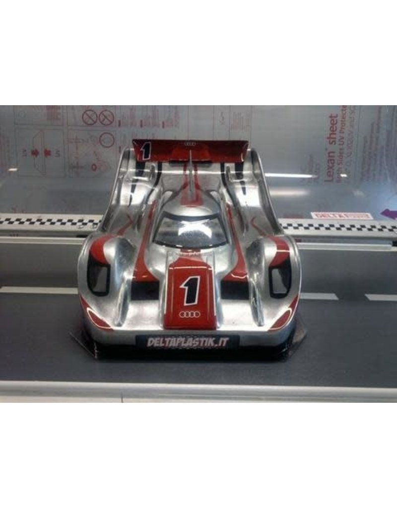 DELTA PLASTIK USA DP0167S/2 AUDI R18 RALLY 1/8 SCALE SPEED RUN BODY: CLEAR