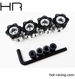 HOT RACING HRAWH17HS01 12MM TO 17MM W/ 6MM OFFSET WHEEL HEX ADAPTERS