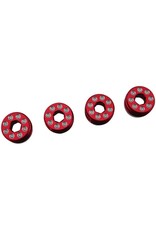 HOT RACING HRAAON21N02 ALUMINUM DELRIN CAP HUB NUT FOR ARRMA 6S: RED (4)